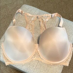 Paramour Cream Lace Trim Racer Back Bra